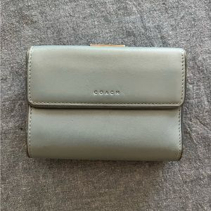 Mod Style Blue Leather Coach Wallet From Early 2000’s